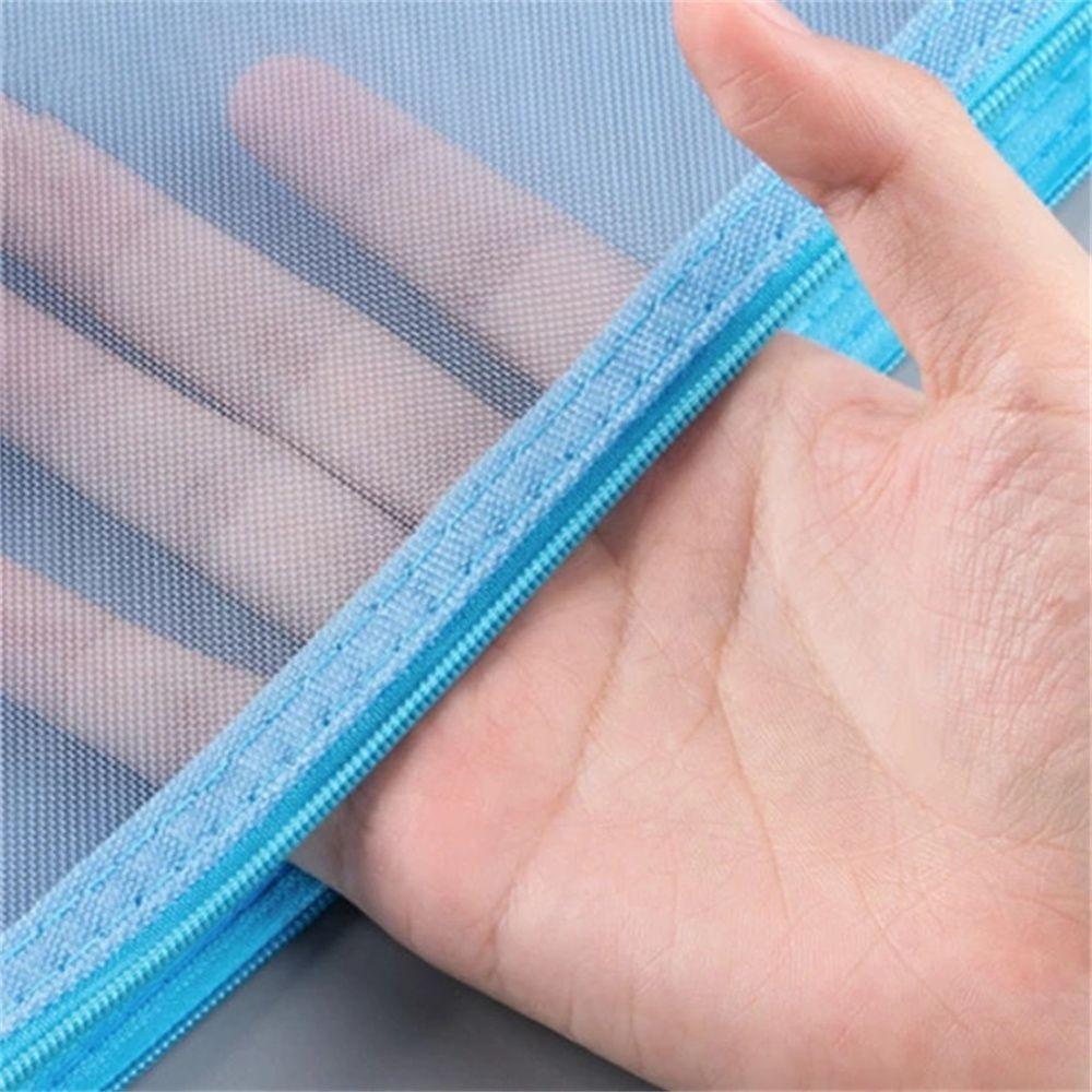 Pouch Storage Bags Handbags Transparent File Folders Mesh Zipper Case Document Bag Zipper Pouch