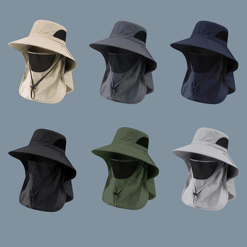 Outdoor UV Protection Bucket Hat – Lightweight Sun Hat with Neck Flap Coverage for Hiking, Fishing