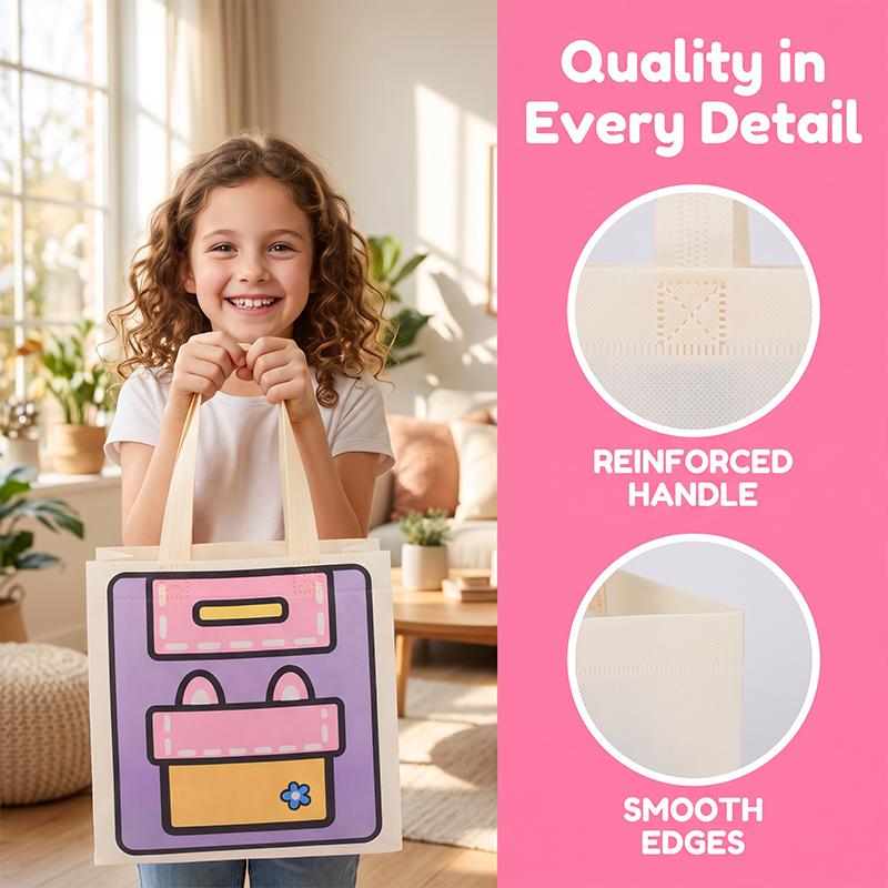 1/5 Stück Handtasche Niedlich Vlies Snack Süßigkeiten Mittagessen Für Kinder Geschenke Tasche Mitgebsel Cartoon Bedruckt Geburtstag Wiederverwendbar Kinder
