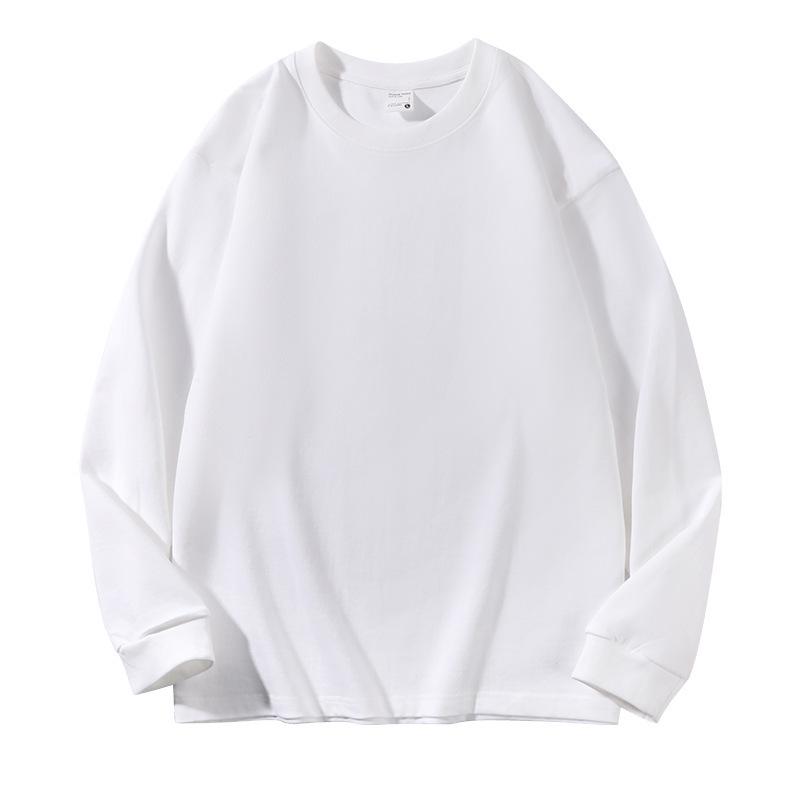 2025 Autumn/Winter American Style Long Sleeve Solid Color Teen Base Shirt