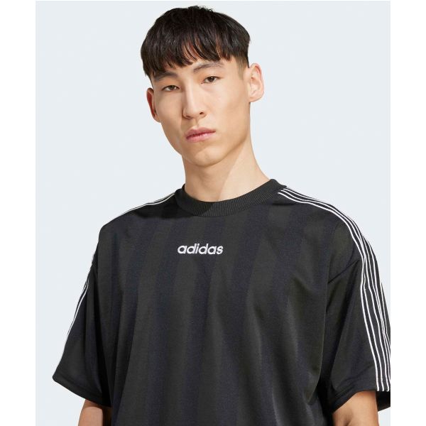 Adidas Originals 90S Comfortable Simple Versatile Fashion Striped Football Shirt Men tops JX3068