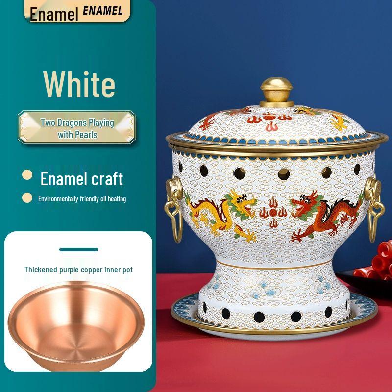 Songyunqing Thickened Pure Copper Enamel Hot Pot 26.1-28cm
