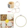 10 Pcs DIY Cross Stitch Embroidery Circle Adjustable Bamboo Hoop Ring Support