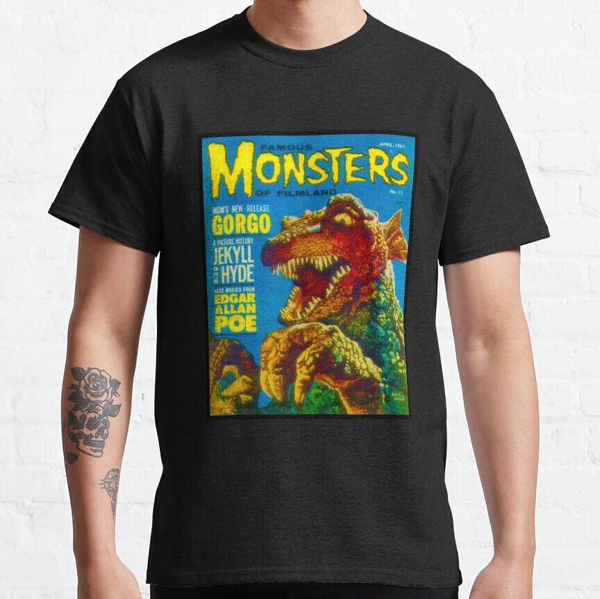

A GREAT VINTAGE FAMOUS MONSTERS OF FILMLAND MAGAZINE COVER CLASSIC T-SHIRT Unisex T-Shirt L
