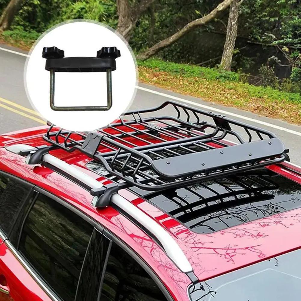6/8CM Dachträgerklemmen Dachbox U-Bügelklemme Mit Sicherungsmutter Abnehmbare Stange U-Bügelschellen Montagezubehör