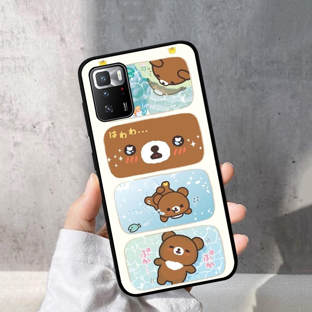 Cute Rilakkuma Phone Case For Redmi Note 4 X 5 A 6 7 8 T 9 9S 10 11 11S 11Epro Poco M3 Pro