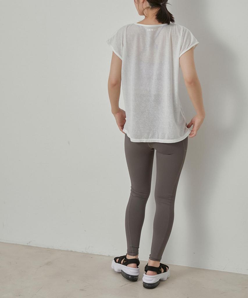 Nergy Bra Top Dry Sheer Layered Bra White Main T-shirt & [Amphibious & Touch] Set T-shirt & Top, Women's, (10)