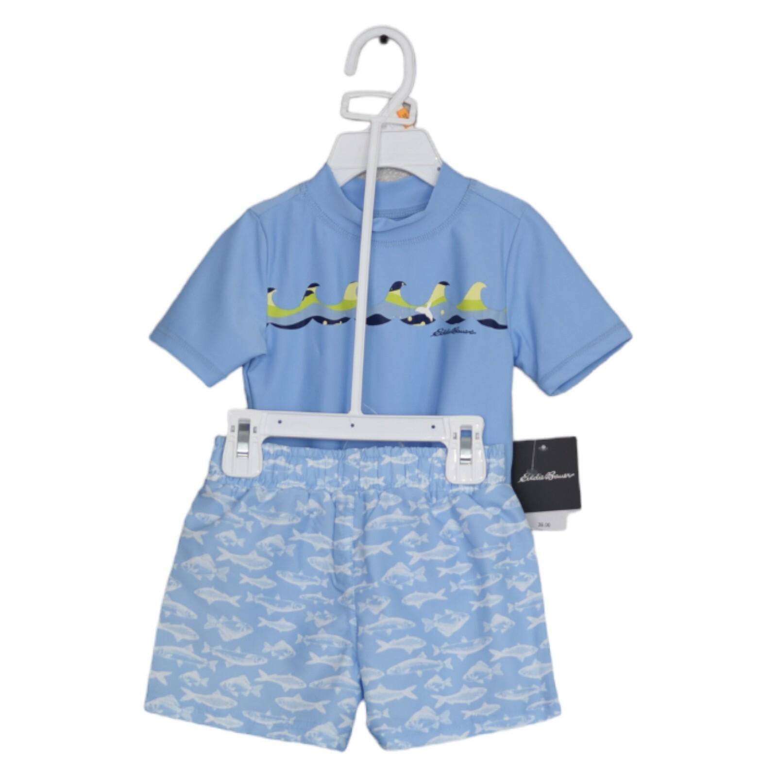 Eddie Bauer Boys Graphic Print Crewneck Short Sleeve Shirt w Short Set 12M NWT S