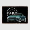 Mustang Bullitt GT 5.0L V8 Sports Car Retro Posters Metal Sign Poster Bar Bedroom Wall Home Decor Room Decoration