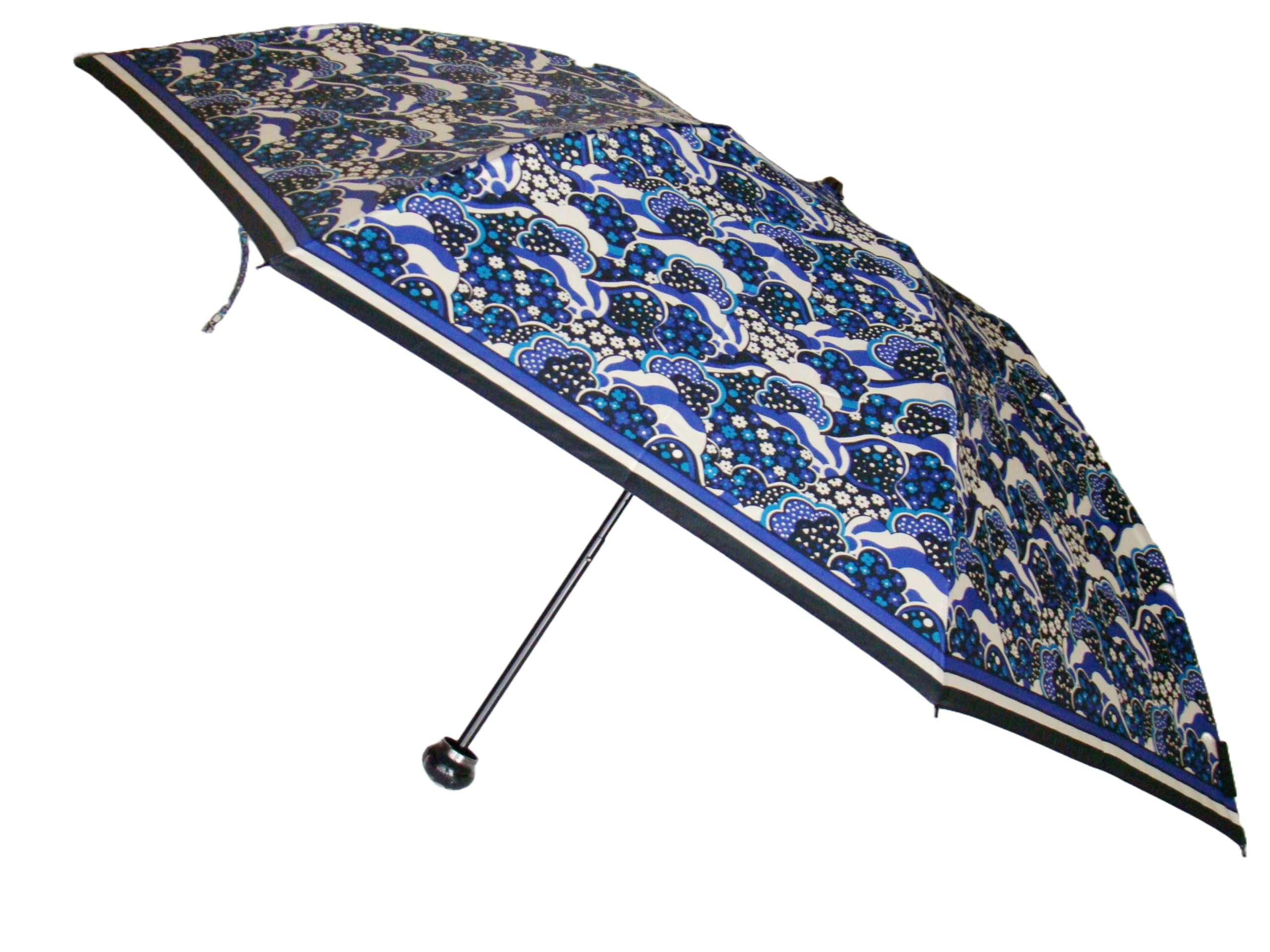 

ANNA SUI Складной цветочный синий зонт, Принт, синий