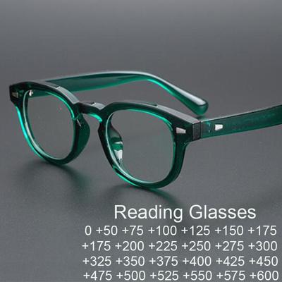 Anti Blaulicht Mode Klassische Lesebrille Herren Luxusmarke Nieten Grün Quadratische Brillenfassungen Optische Computerbrille