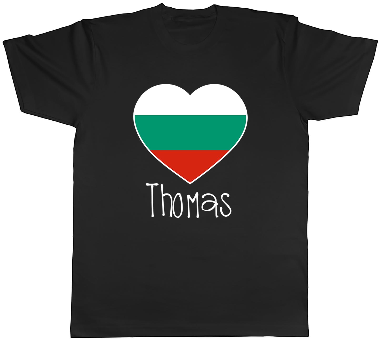 Personalised Love Bulgaria Football Supporter Unisexs TShirt Tee Gift Top S
