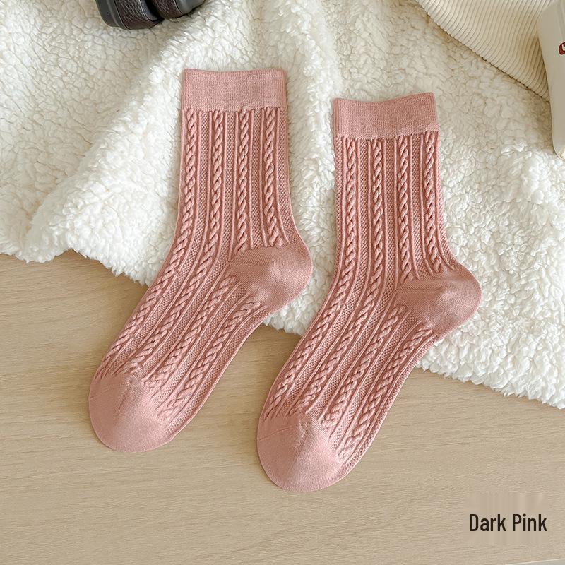 Dámské hřejivé ponožky střední délky s fleecovou podšívkou pro podzim/zimu