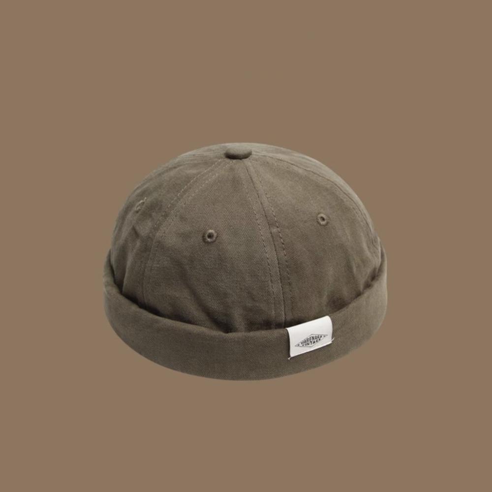 Retro Fashion Adjustable Beanie Hat Cotton Solid Color Street Dance Hat Casual Breathable Sunscreen Hat Outdoor зелёный