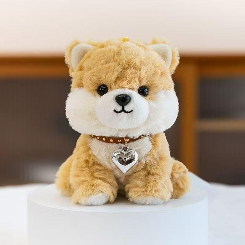 Plush Husky Dog Toy With Pp Cotton Fill For Kids And Birthdays