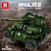 World Of Tanks Series Building Blocks Military Army Wwii Classic Tiger Tog2 M4 Sherman Tank Heavy Armored Vehicle Kids Toys Gift