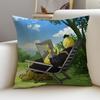 Fun AAssassination ClassroomS Cushion Cover Breathable and skinfriendly linen pillowcase square removable and washable cushion