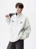 Men's Half-Zip Stand Collar Hoodie - 2025 Autumn Korean Trend, Loose Fit Casual Jacket for Couples