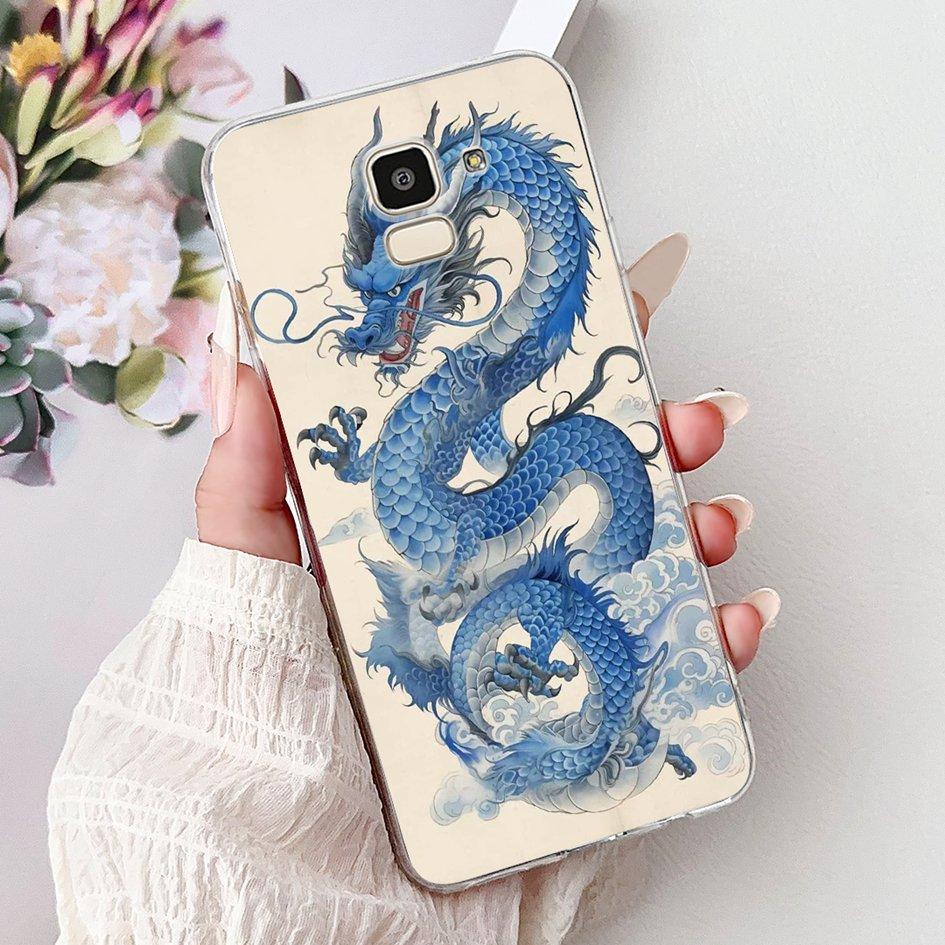 For Samsung Galaxy J6 2018 J600 SM-J600F Case Luxury Marble Dragon Soft Clear Silicone Phone Cover For Samsung J6 Plus J610 Capa