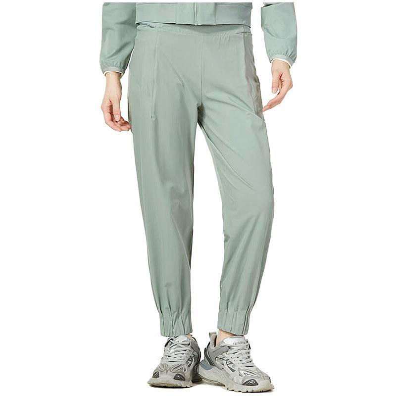 Nike Knitted Sweatpants Women's Gray Moderate Cuffed Pants DV9462-330