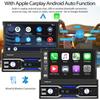1 Din 7 Zoll Android 10.1 Autoradio Autoradio Unterstützung Wireless Carplay und Android Auto GPS Navigation Wifi Bluetooth USB FM Rückansicht