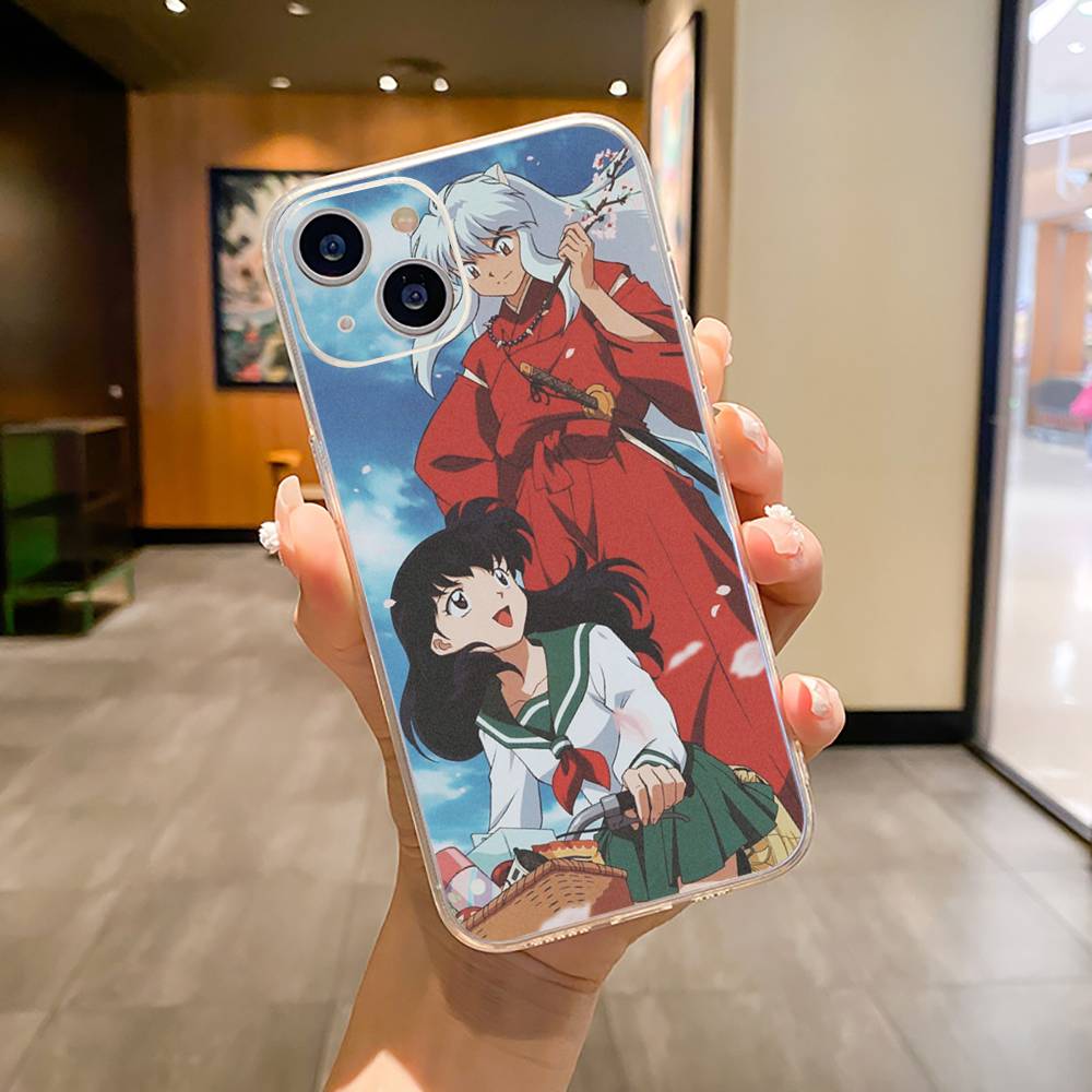 L-L-Inuyasha Phone Case For iPhone17,16,15,14,13,12,11 ,Pro Max, Plus Soft Silicone Transparent Cover