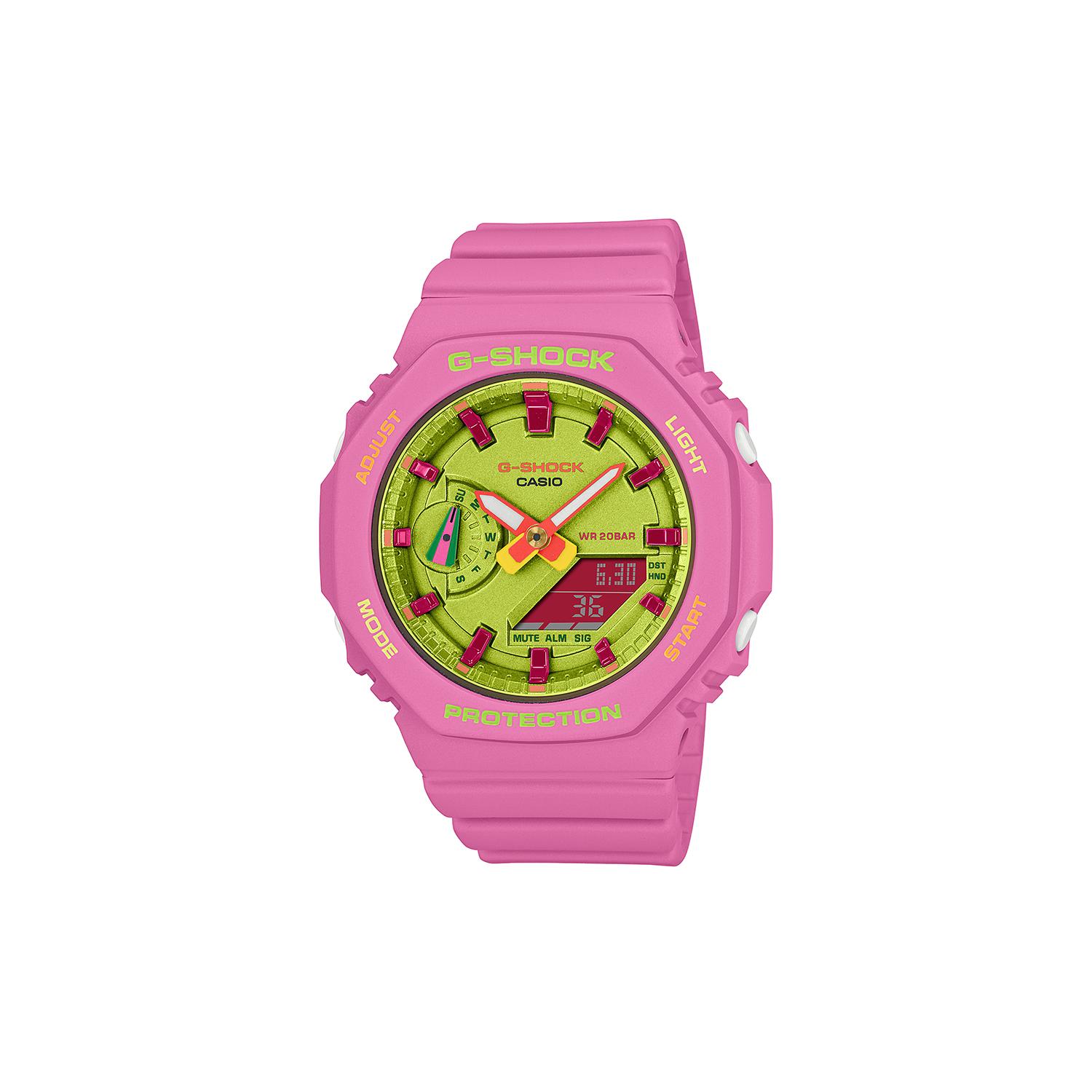 CASIO Women s Liquid Crystal/Analog Dual Display Series 42mm Yellow Watch GMA-S2100BS-4APR GMA-S2100BS-4APR