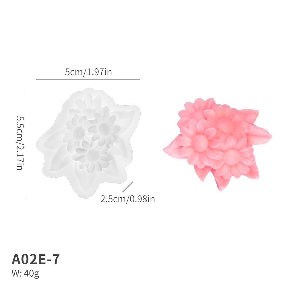 3D Floral Silicone Mold: 19 Flower Shapes for Fondant, Cake, and Candle DIY