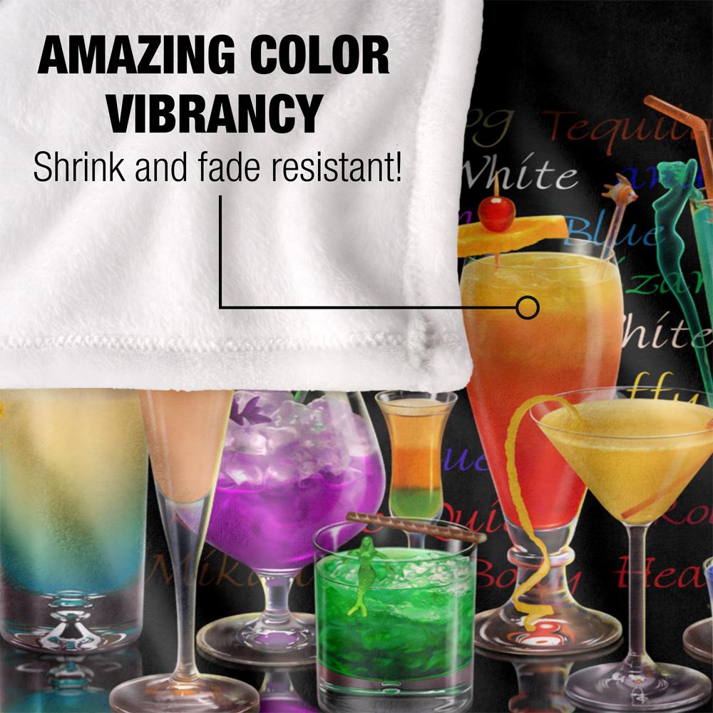 Royce McClure Tropical Drinks Silky Cocktail Supersoft Blanket