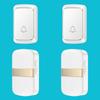 Battery-Powered Wireless Doorbell with DC Remote & Simple Call Button for Elderly, Dual Power