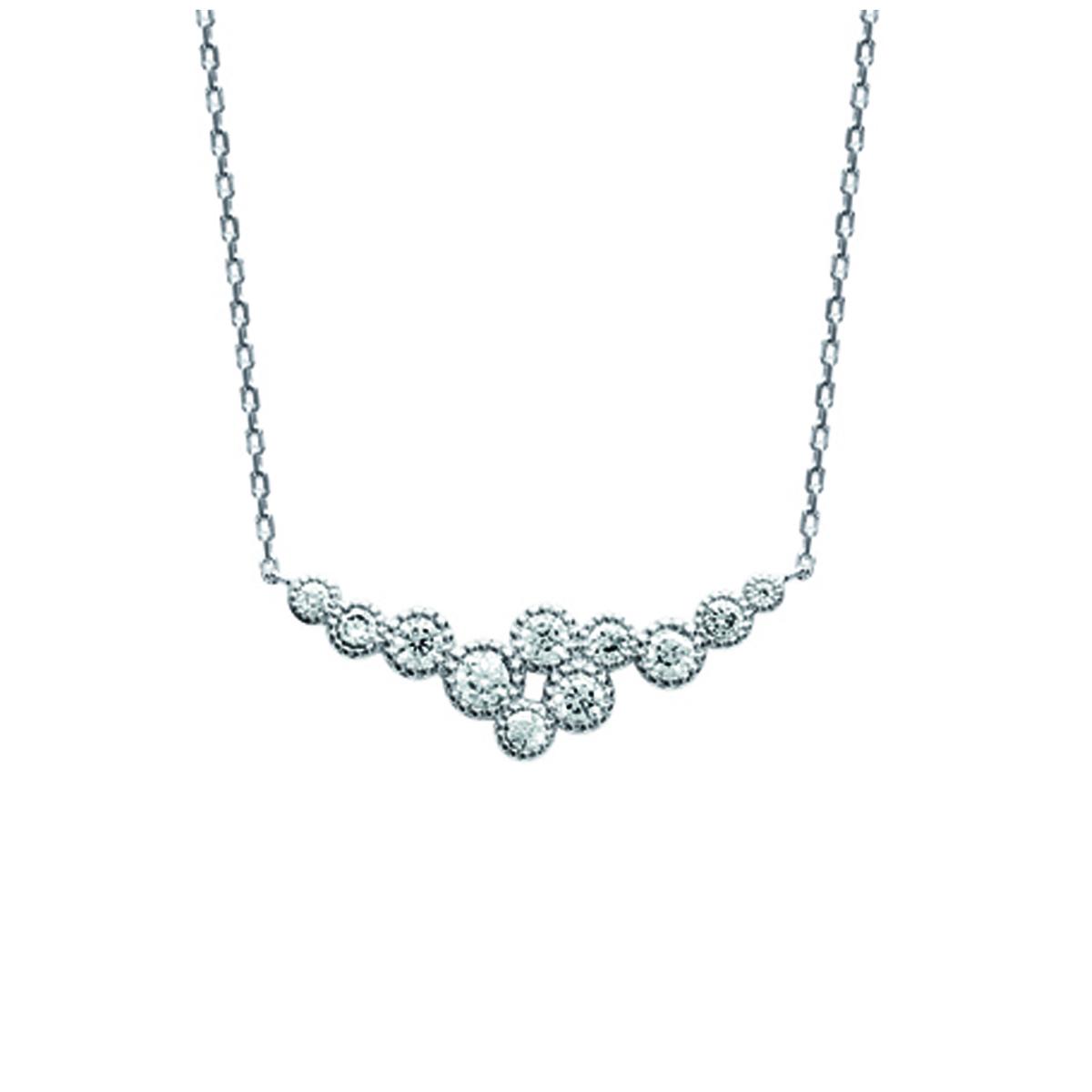 

Les Trésors De Lily [M7330] - Серебряное колье Sissi , серебристо-белое (родиевое покрытие) - 30x10 мм