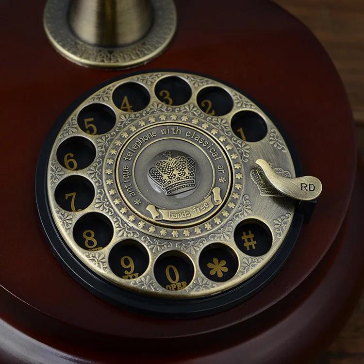 DurableAntique Telephone Turntable European Retro Fashion Creative Telephone Home Office Wired Landline