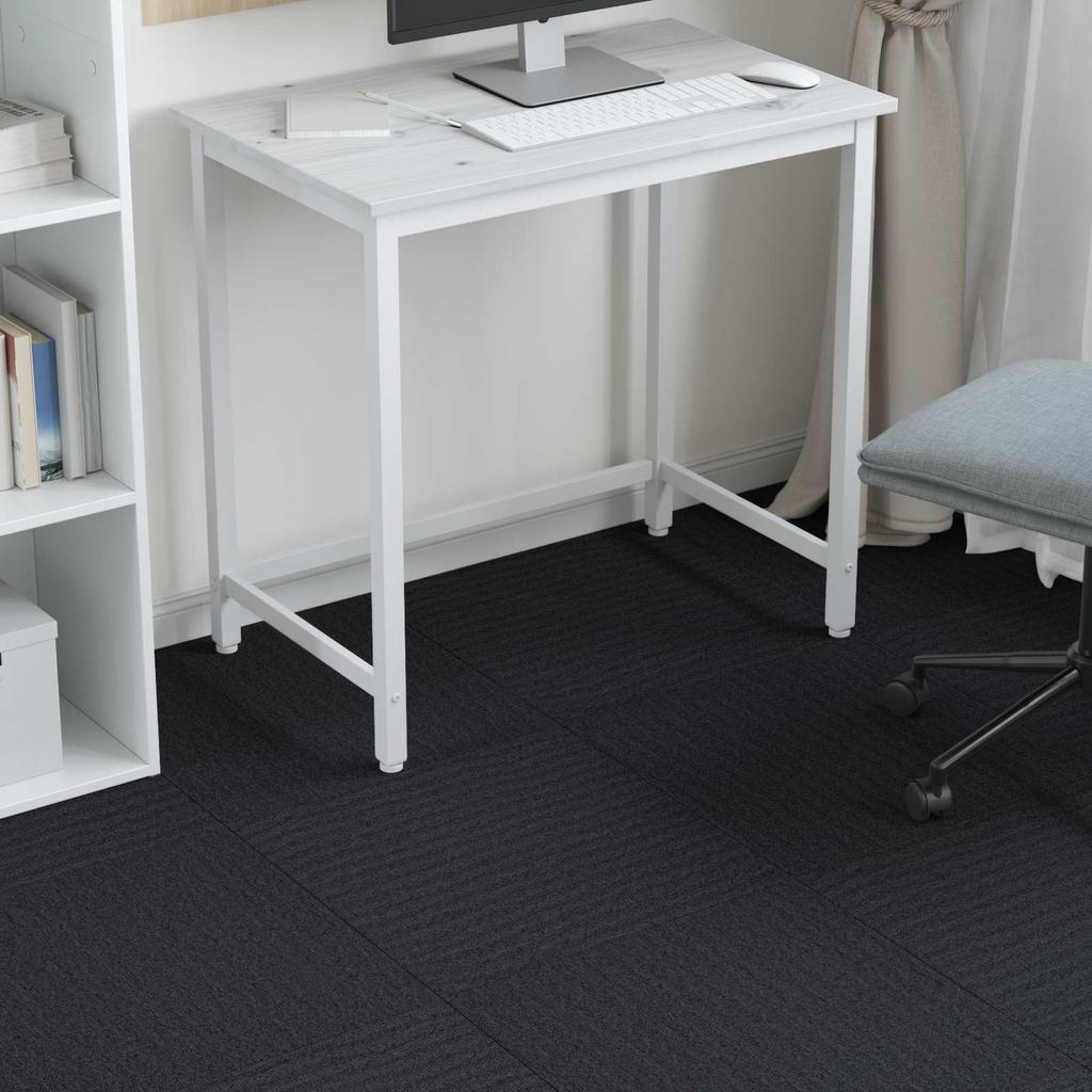 Dark Gray Carpet Tile 50 X 50 Cm 4 Pcs PP and Bitumen