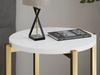 Modern Round Nightstand 35X35X46 Cm Metal Gold