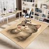 1PC cat love Non-Slip Floor Carpet Compatible for Office&Living Room&Bedroom&Dining room - Flat-Weave Machine-W307