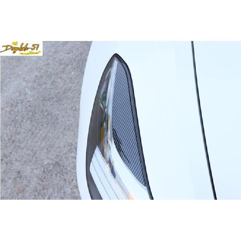 For Tesla Model 3 2017- Carbon Fiber Front Headlight Lamp Eyebrow Trim