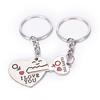 1 Pair I Love You Letter Keychain Heart Key Ring Souvenirs Valentine'S Day Gift