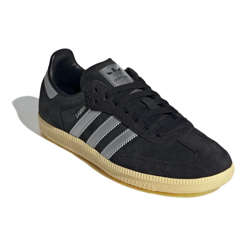 adidas Samba OG Black Almost Yellow Women Sneakers Core-Black Matte-Silver IE8128