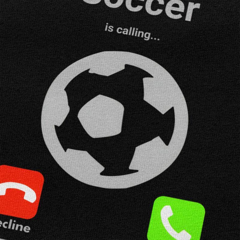 Soccer Is Calling And I Must Go T Shirts for Men 100 Cotton Tee Tops Football Player Quote Tshirt ShortSleeve Tshirt Clothing