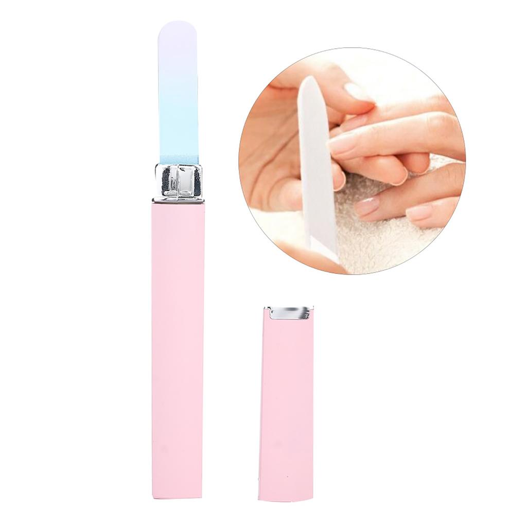 Glass Nail File Manicure Pedicure Tool Nail Sanding Glass Files Polishing (Blue)