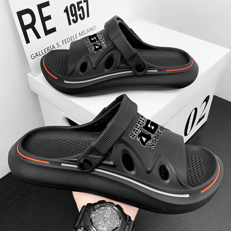 Fashion Summer Men's Massage Slippers Indoor Outdoor Sandals Beach Comfortable Soft Slides Clogs Casual Shoes Men Women Home Slippers