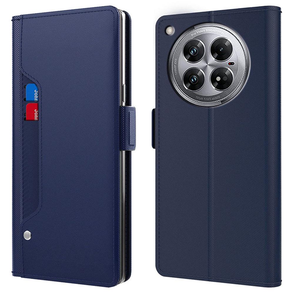 For Infinix Zero 40 5G Case Stand PU Leather Phone Cover Card Holder Mirror