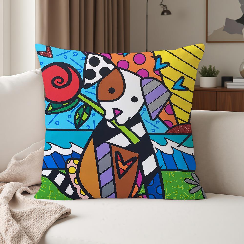 R-romero B-Britto Kunst Kissenbezug Geeignet Für Schlafzimmer Wohnzimmer Autos Heimdekoration