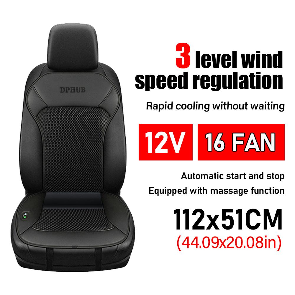 Car Cushion Summer Cool Cushion Ice Silk Seat Cover 12V Ventilated Car Seat Pad with 16 Blowers Massage Cool Cushions Summer