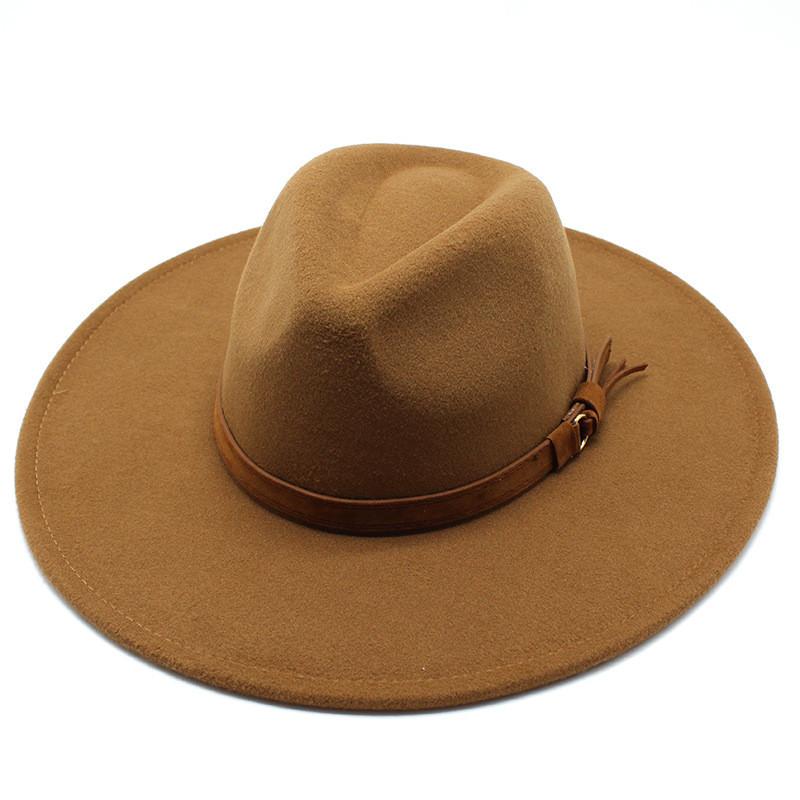 Style Wool Felt Hat With Wide Brim For Men And Women Summer Sun Protection