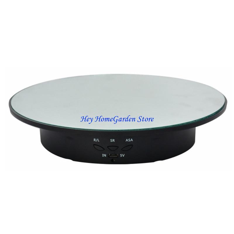 652F 3 Speeds Electric Rotating Display Stand Jewelry Holders Battery/USB Power Rotating Display Stand