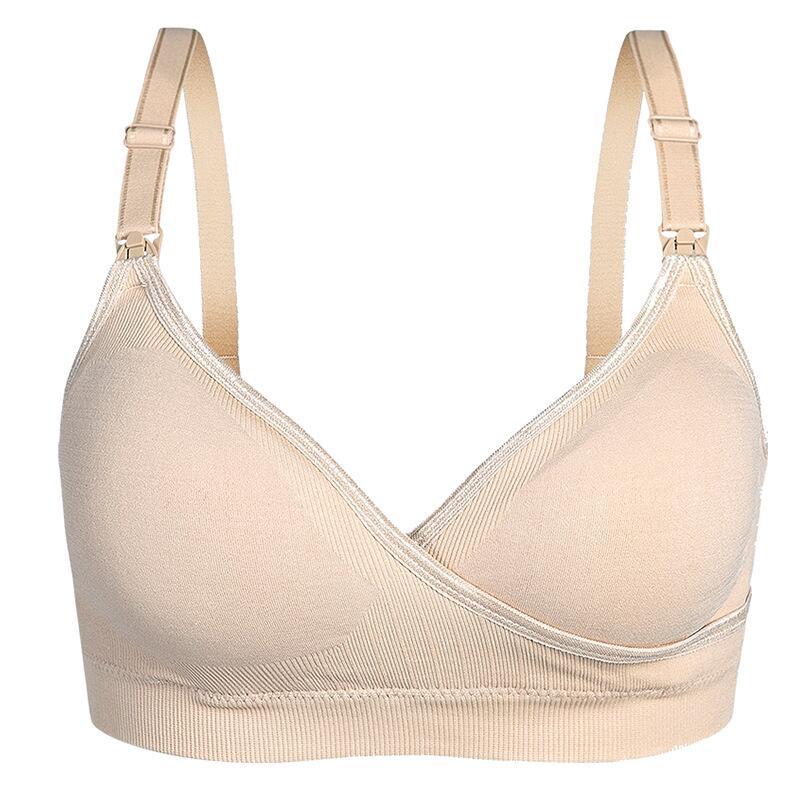 Plus-size nursing bra with front clasp French style for pregnant women and nursing mothers