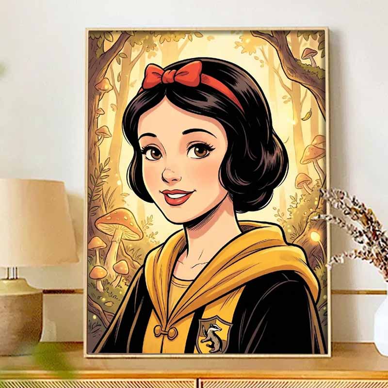 Disney Diamond Art Painting Kit – Whimsical Forest Scenery Craft, Home Wall Decor, Handmade Gift