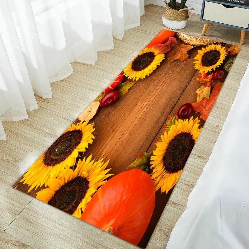 Non-slip Floor Rug Sunflower Print Doormat for Entrance Floor Mat Doormat Carpet Tapis Kitchen Mat Area Rug Home Decor