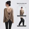 Elegant Women's Yoga Cover-Up Set: Casual Spring Sportswear for Pilates & Fitness